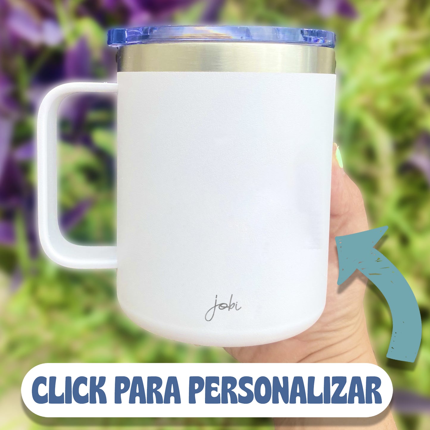 Taza térmica 12oz- Personalizar texto vertical