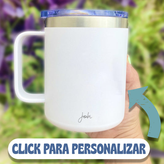 Taza térmica 12oz- Personalizar texto vertical