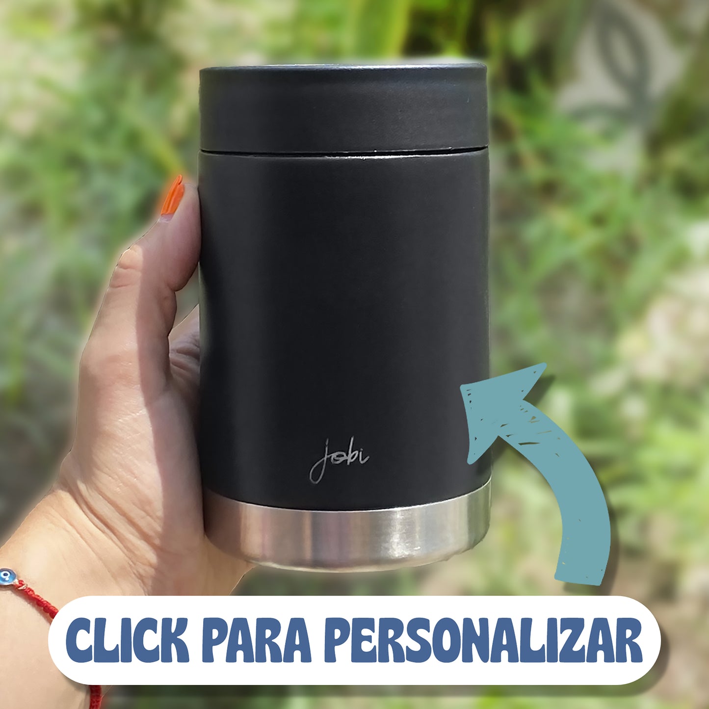 Porta latas térmico- Personalizar texto horizontal