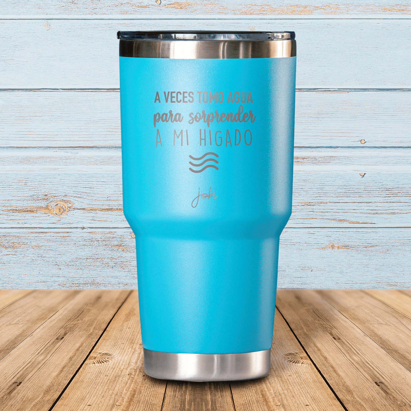 A veces tomo agua para sorprender a mi hígado - Vaso térmico