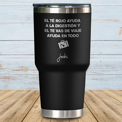 El té rojo ayuda a la digestión y el te vas de viaje ayuda en todo - Vaso Térmico