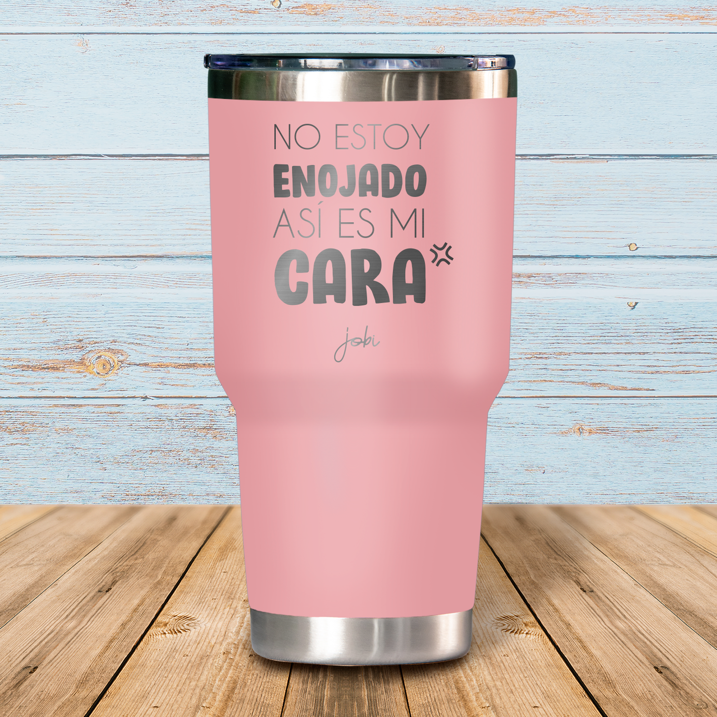 No estoy enojado, así es mi cara- Vaso Térmico