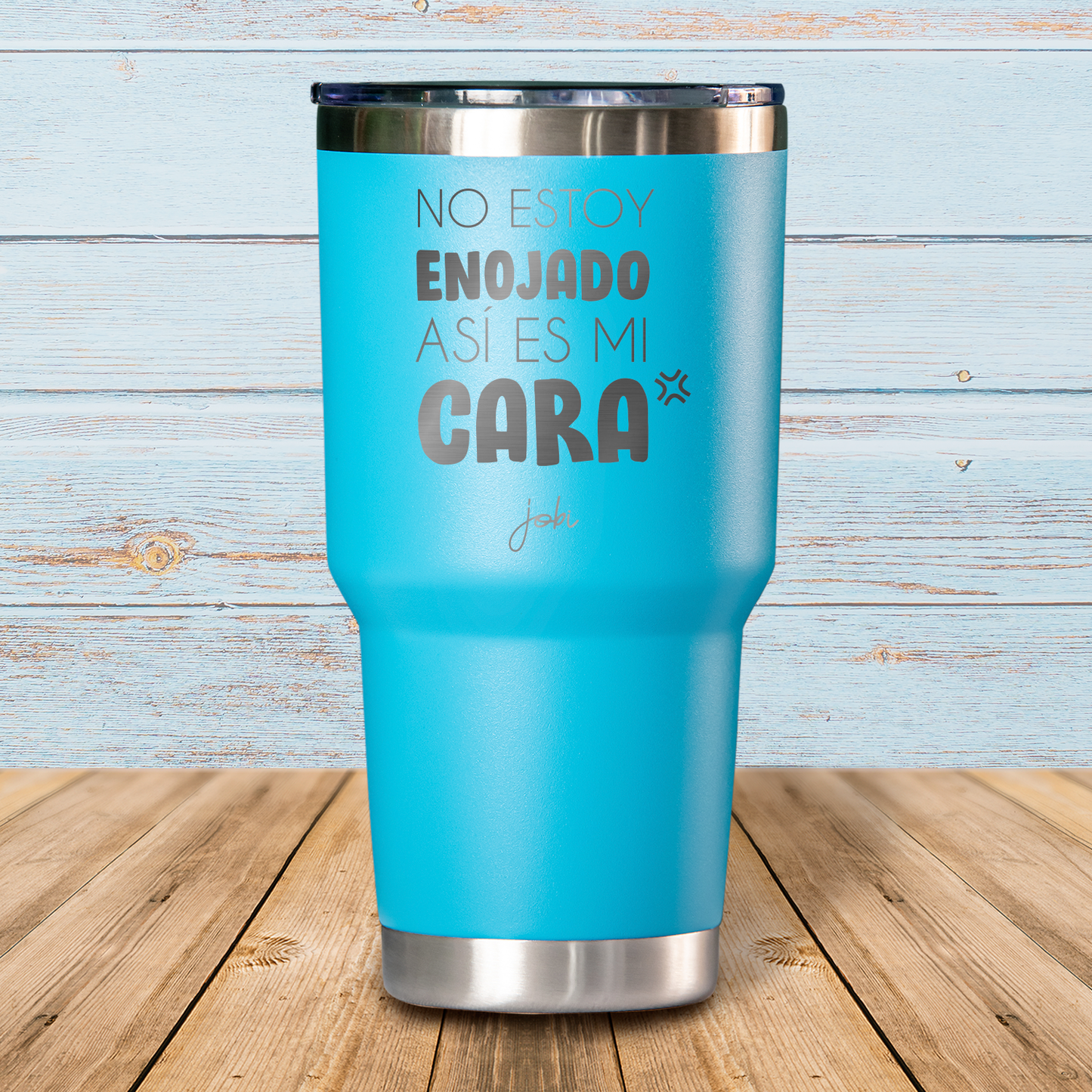 No estoy enojado, así es mi cara- Vaso Térmico