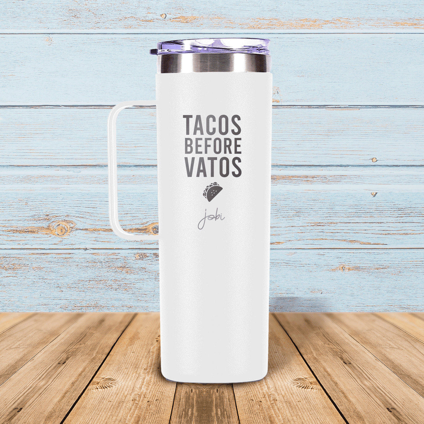 Tacos before vatos - Taza térmica