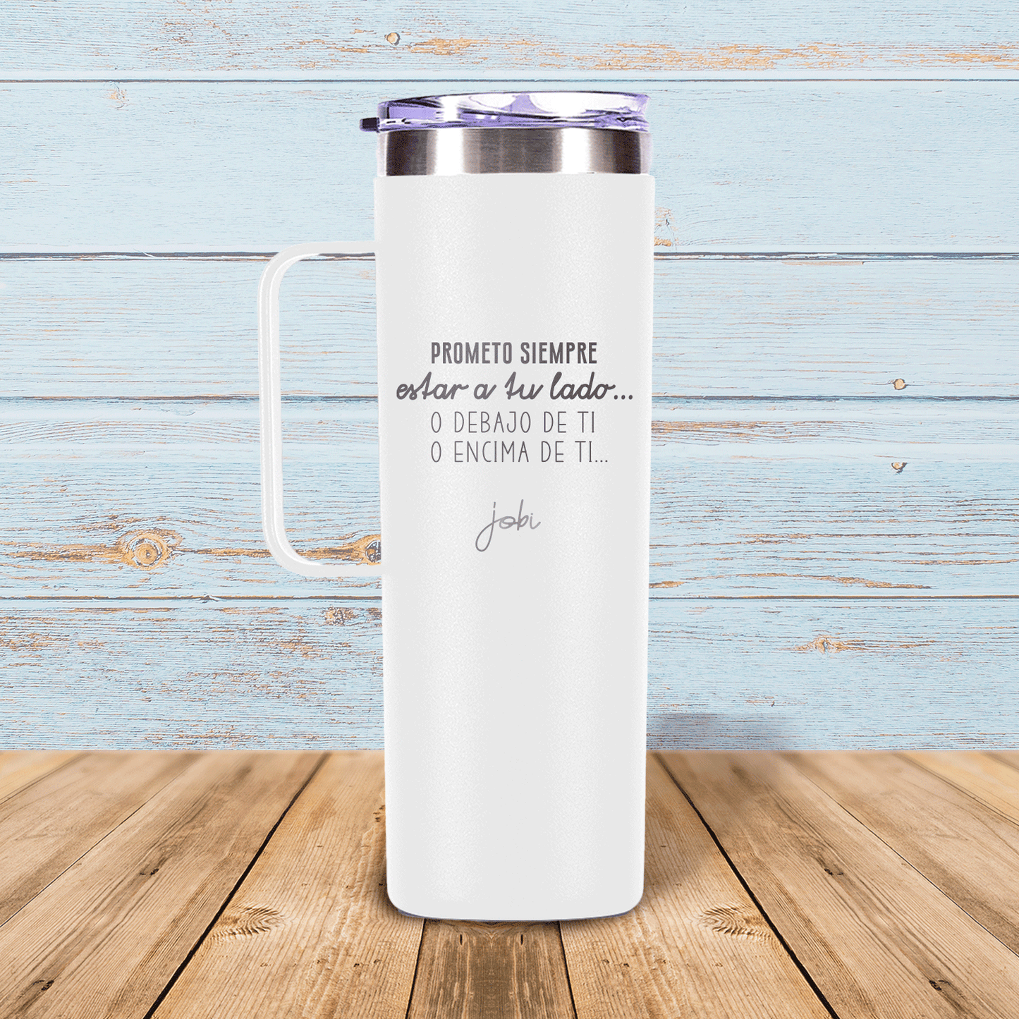 Prometo siempre estar a tu lado... o debajo de ti o encima de ti - Taza térmica